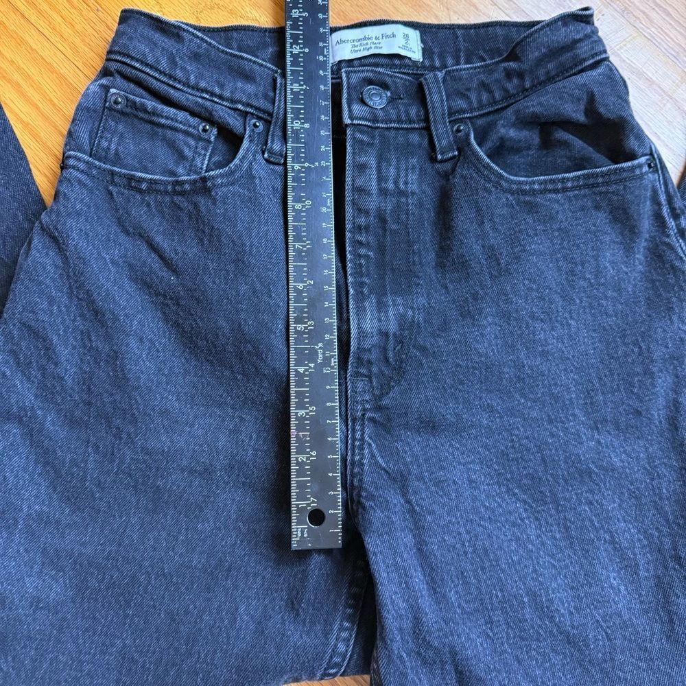 SZ 26 2L Abercrombie & Fitch Black Denim Women Jeans - Picture 3 of 10